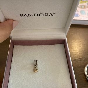 Pandora Anchor Silver & 14k Gold Pendant Charm